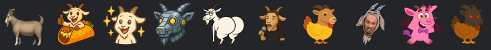 Custom goat emojis